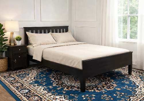 Solid Wood Single Bed (6*4) - Brown