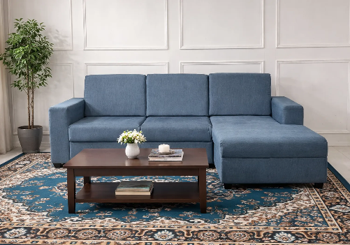 Holmes L-Shape Sofa (Blue)