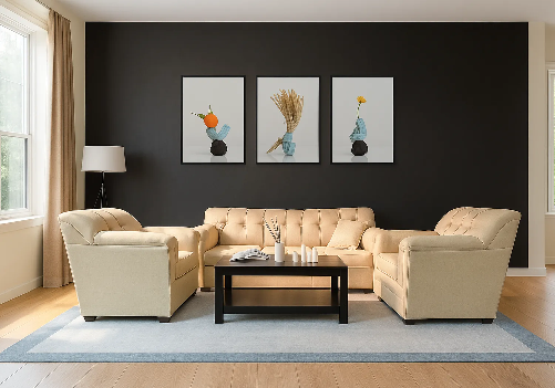 Jute Sofa 5 Seater (Beige)