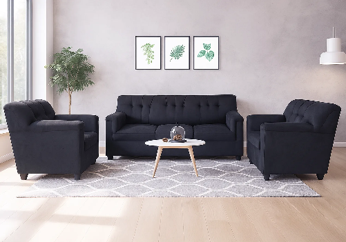 Jute Sofa 5 Seater (Grey)